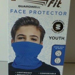 Youth Face Mask,Blue,Copper,Lightweight,8+